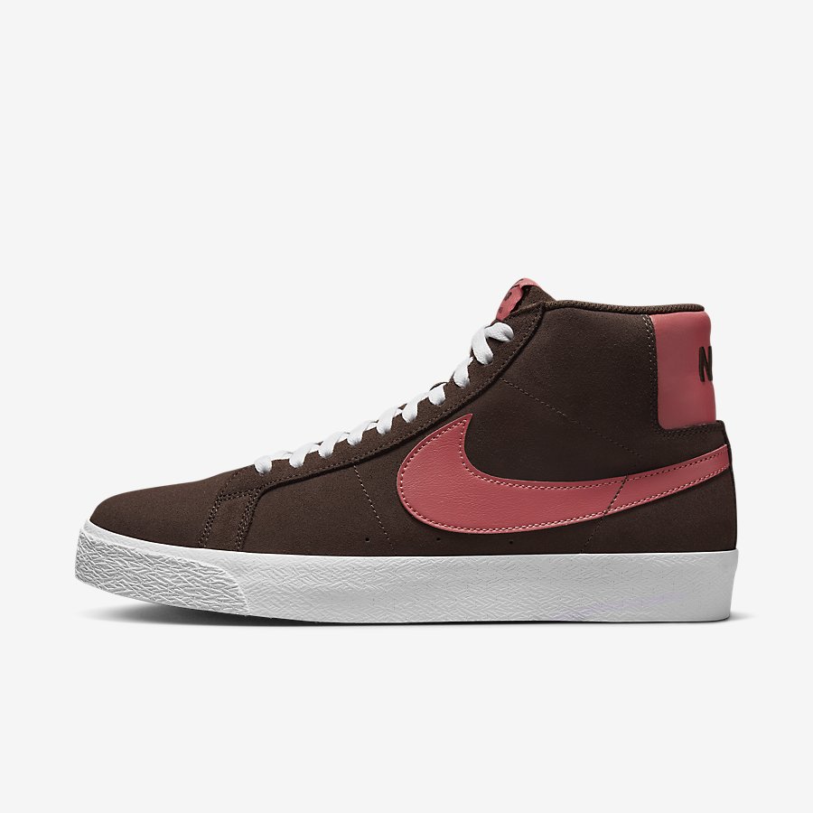 Giày Nike SB Zoom Blazer Mid Nữ Nâu Phối Hồng 